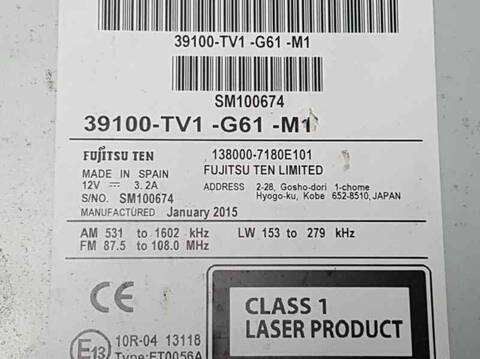 Foto 3ª: Sistema GPS Honda Civic 1.6 I-DTEC COMFORT 120CV 88KW [N16A1] (2015)