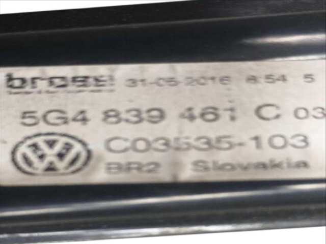 Foto 2ª: Elevalunas Manual Trasero Izquierdo Volkswagen Golf 1.6 TDI (2013)