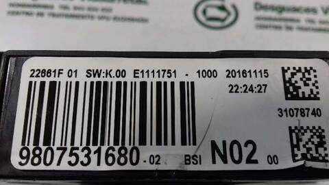 Foto 2ª: Caja Reles Fusibles Peugeot 208 1.2 12V E-VTI 82CV 60KW [HM01] (2016)