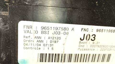 Foto 4ª: Caja Reles Fusibles Peugeot 307 SW PACK 136CV 100KW [RHRDW10BTED4] (2004)