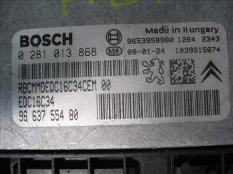 Foto 2ª: Centralita Motor ECU Peugeot 207 1.6 HDI 90CV 66KW [9HX (DV6ATED4)] (2008)