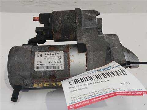 Motor de Arranque Toyota Avensis 2.0 D4-D EXECUTIVE BERLINA 5-PTAS.) 116CV 85KW