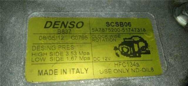Compresor Aire Acondicionado Fiat 500 1.2