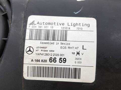 Foto 2ª: Faro Izquierdo Mercedes Clase ML 250 2.1 CDI 204CV 150KW AUT. 166.004) W166) OM651 (2011)