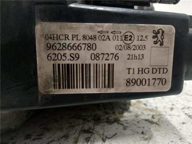 Foto 3ª: Faro Derecho Peugeot 206 1.4 X-LINE RI [1.4 LTR. - 50 KW HDI] [8HX]