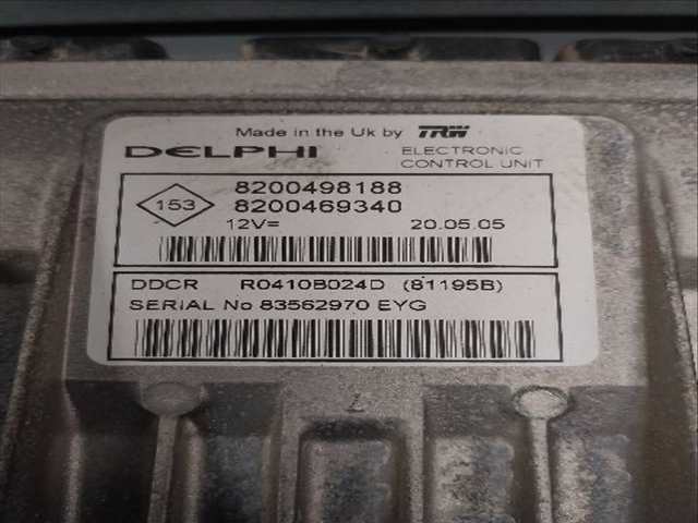 Foto 2ª: Centralita Motor ECU Renault Megane 1.5 D [K9K D7] (2005)