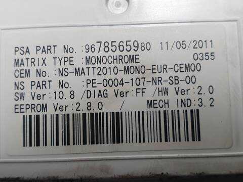 Foto 3ª: Cuadro de Instrumentos Citroen DS4 SPORT 163CV 120KW [RHH] (2011)