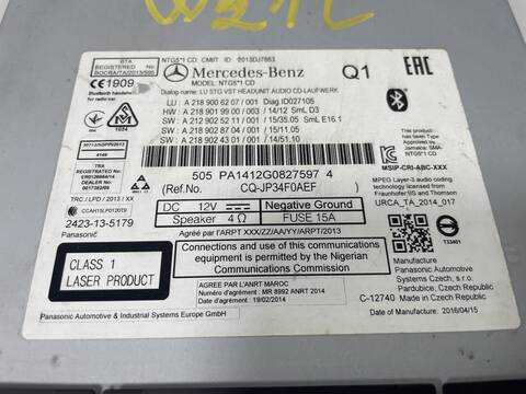 Foto 2ª: Sistema Audio Radio CD Mercedes Clase E 180 651924 FAMILIAR (2017)