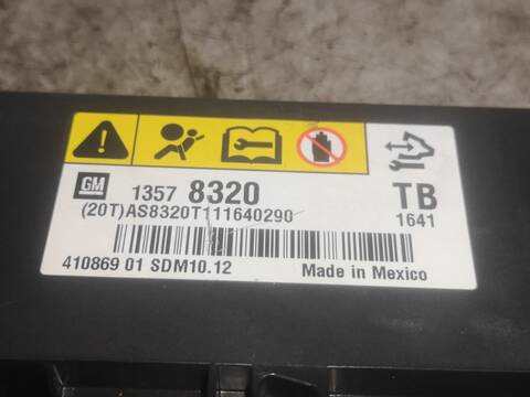 Centralita Airbag Opel Insignia A20DTH BERLINA