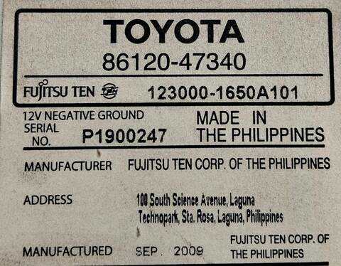 Foto 3ª: Sistema Audio Radio CD Toyota Prius ADVANCE (2009)