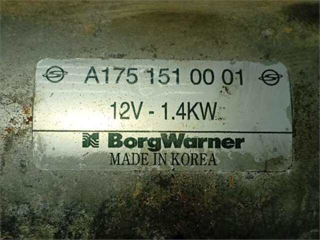 Foto 2ª: Motor de Arranque Ssangyong Tivoli 1.5 AMBER 4X2 [1.5 LTR. - 120 KW CAT]
