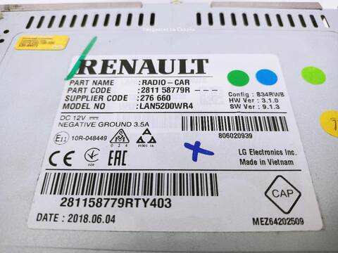 Foto 3ª: Pantalla Multifuncion Renault Captur 1.2 TCE 120 (2013)