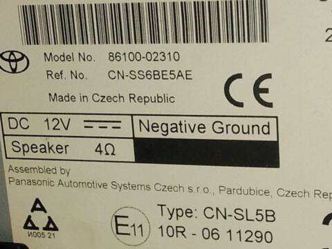 Sistema GPS Toyota Corolla 1.8 HYBRID ZWE211 ZWE219) HATCHBACK