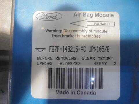 Foto 3ª: Centralita Airbag Ford Explorer 4.0 V6 CAT 207CV 152KW [XS] (1997)