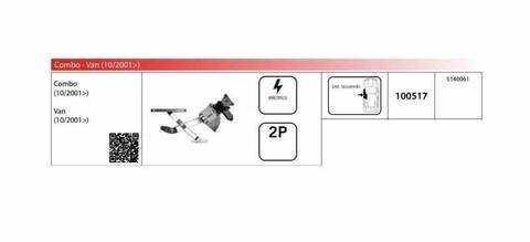 Foto 3ª: Elevalunas Eléctrico Delantero Izquierdo Opel Combo 82CV 60KW (2001)