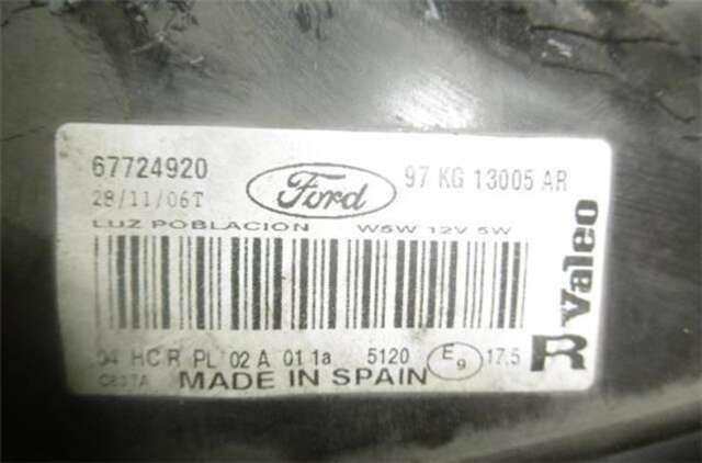 Faro Derecho Ford Ka 1.3 I