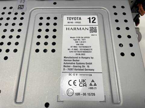 Foto 2ª: Pantalla Multifuncion Toyota Yaris M15A (2022)