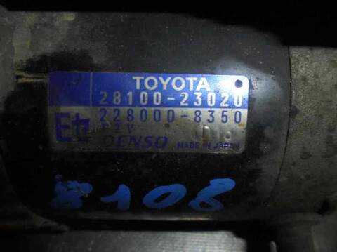 Foto 2ª: Motor de Arranque Toyota Yaris 1.0 LINEA LUNA 68CV 50KW [1SZFE] (2003)