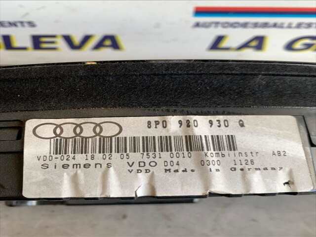 Foto 3ª: Cuadro de Instrumentos Audi A3 2.0 TDI140CV [BKD] (2005)