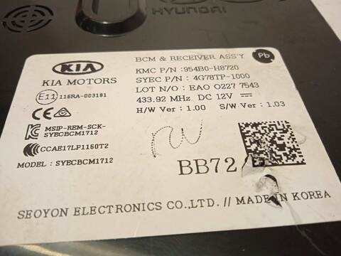 Foto 4ª: Centralita Motor ECU Kia Rio 1.0 TGDI CAT 120CV 88KW [G3LF] (2023)