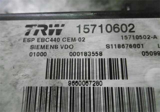 Abs Peugeot 407 1.6 BUSINESS LINE [1.6 LTR. - 80 KW HDI FAP CAT (9HZ - DV6TED4)]