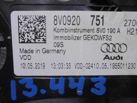 Foto 2ª: Cuadro de Instrumentos Audi A3 30 TDI DESIGN 115CV 85KW [DGTE] (2019)