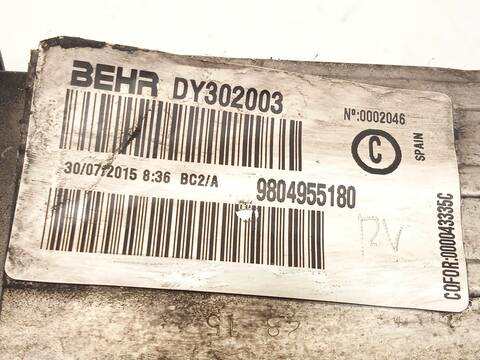 Foto 4ª: Intercooler Peugeot 508 1.6 BLUEHDI 120 120CV 88KW [BHZ (DV6FC)] (2015)