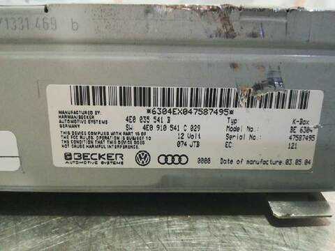 Foto 3ª: Sistema Audio Radio CD Audi A8 4.0 TDI QUATTRO 275CV 202KW [ASE] (2003)