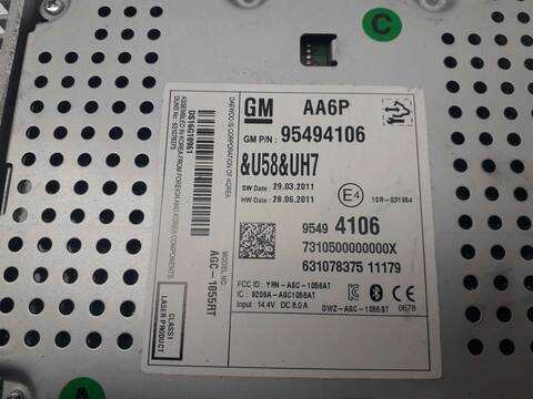 Foto 2ª: Sistema Audio Radio CD Chevrolet Aveo 1.2 CAT 84CV 62KW (2012)