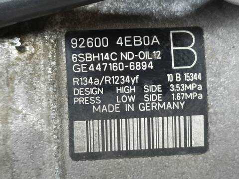 Foto 3ª: Compresor Aire Acondicionado Renault Kadjar ZEN 130CV 96KW [H5FF4F4] (2016)