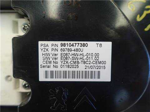 Foto 3ª: Cuadro de Instrumentos Peugeot 5008 1.6 ACCESS 120CV 88KW [BH01] (2015)