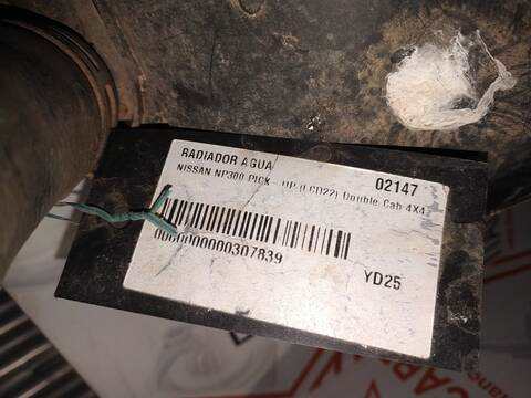 Foto 4ª: Radiador Motor Nissan Navara 2.5 TD 103CV 76KWPICK-UP D22) (1998)