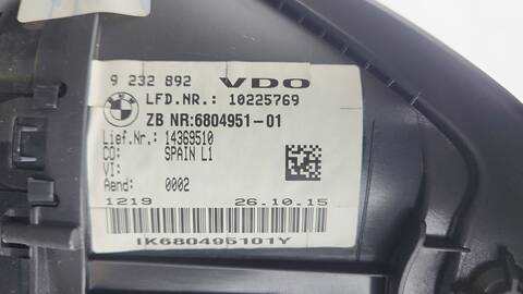 Foto 4ª: Cuadro de Instrumentos Bmw Serie 2 220 2.0 D 190CV 140KW B47D20 [B47 D20 A] (2015)