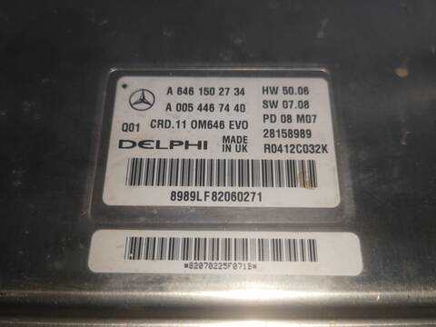 Foto 2ª: Centralita Motor ECU Mercedes Clase C 160 646811 BERLINA (2008)