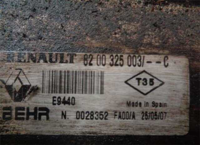 Foto 3ª: Intercooler Renault Scenic 2.0 AUTHENTIQUE [2.0 LTR. - 110 KW DCI DIESEL CAT] (JM)(2003-_) [M9RA700]