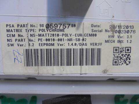 Foto 3ª: Cuadro de Instrumentos Peugeot 208 1.6 16V HDI FAP 92CV 68KW [9H06] (2014)