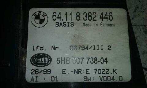 Foto 3ª: Mando Climatizador Bmw Serie 3 315 2.0 16V DIESEL CAT BERLINA 136CV 100KW [204D1] (1999)