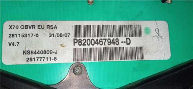 Cuadro de Instrumentos Renault Master 2.5 L1H1 CAJA CERRADA 3.3 TO [2.5 LTR. - 88 KW DCI DIESEL CAT]