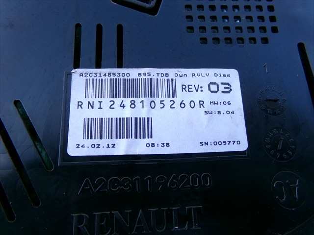 Foto 3ª: Cuadro de Instrumentos Renault Megane 1.5 DCI RANCHERA,2008-2013 [K9KJ8] (2012)
