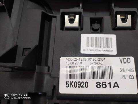 Foto 3ª: Cuadro de Instrumentos Volkswagen Golf ADVANCE 105CV 77KW [CAY] (2010)