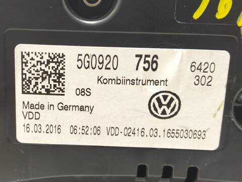 Foto 3ª: Cuadro de Instrumentos Volkswagen Golf CJXE BERLINA (2023)