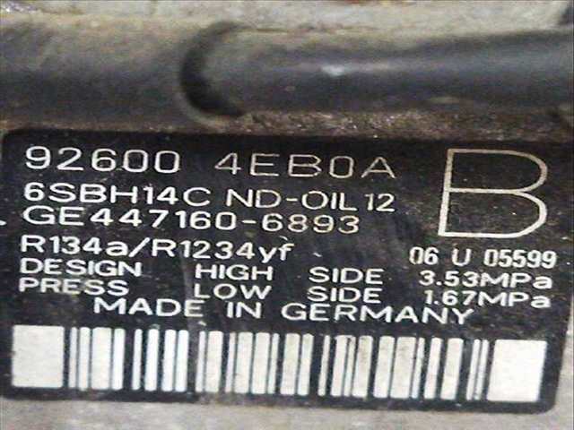 Foto 2ª: Compresor Aire Acondicionado Nissan Qashqai 1.2 DIG-T (2013)