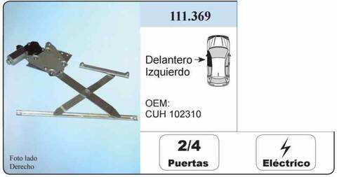 Foto 2ª: Elevalunas Eléctrico Delantero Izquierdo Land Rover Discovery TD5 E 139CV 102KW (1998)