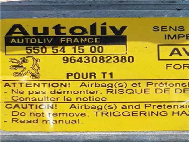 Foto 2ª: Centralita Airbag Peugeot 206 2.0 HDI 90 [RHY (DW10TD)]