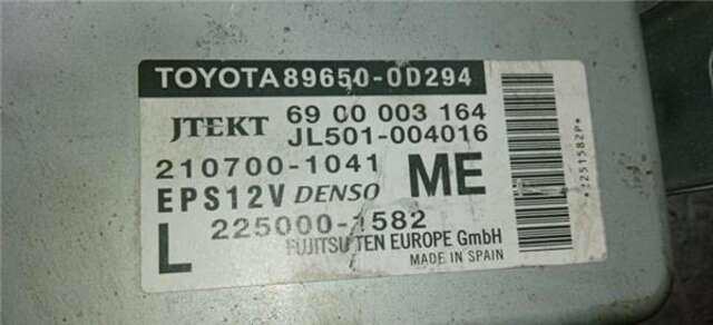 Centralita Direccion Asistida Toyota Yaris 1.3 ACTIVE [1.3 LTR. - 74 KW 16V CAT]
