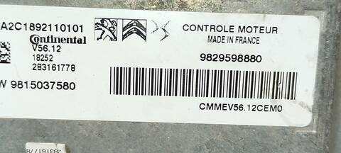 Foto 4ª: Centralita Motor ECU Peugeot 208 STYLE 82CV 60KW [HMR/HM05] (2018)