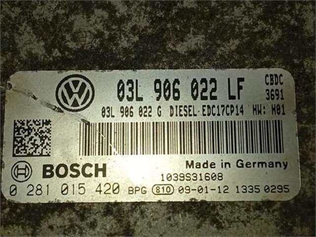 Centralita Motor ECU Volkswagen Golf 2.0 ADVANCE [2.0 LTR. - 81 KW TDI]
