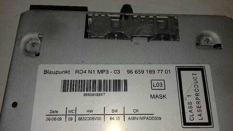 Foto 3ª: Sistema Audio Radio CD Citroen C3 1.6 16V HDI PICASSO 90CV 66KW [9HX] (2009)