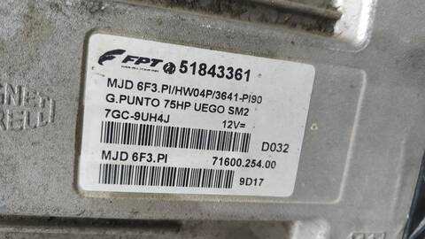 Foto 2ª: Centralita Motor ECU Fiat Punto DYNAMIC 75CV 55KW [199A2000] (2009)