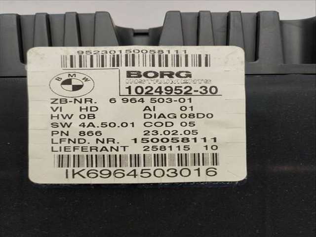 Foto 2ª: Cuadro de Instrumentos Bmw Serie 1 114 2.0 16V DIESEL CAT BERLINA 122CV 90KW [204D4] (2005)